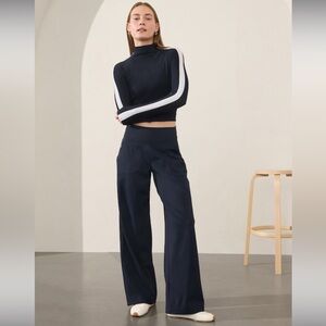 NWT Athleta Venice High Rise Wide Leg Pant - XL Navy
